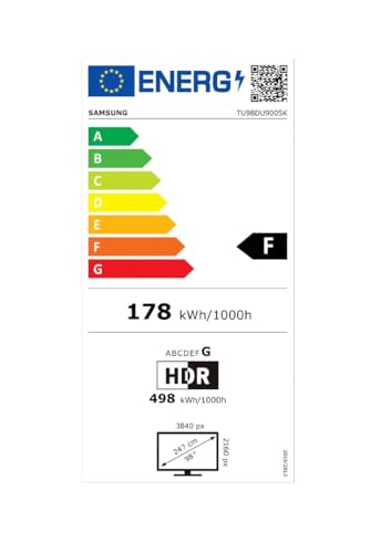 Samsung TV Crystal UHD 4K 2024 98DU9005 Smart TV de 98" Image, Supersize Picture Enhancer, Algoritmo Deep Learning Super Resolution y Colores Puros con PurColor