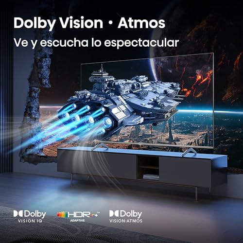 Hisense 100E7Q Pro - QLED Smart TV 100 Pulgadas, Gaming TV, Modo Juego Pro 144Hz, AMD Freesync Premium Pro, Dolby Vision IQ, Dolby Atmos, Movimientos Suaves IA, Hi-Concerto, Procesador Hi-View IA