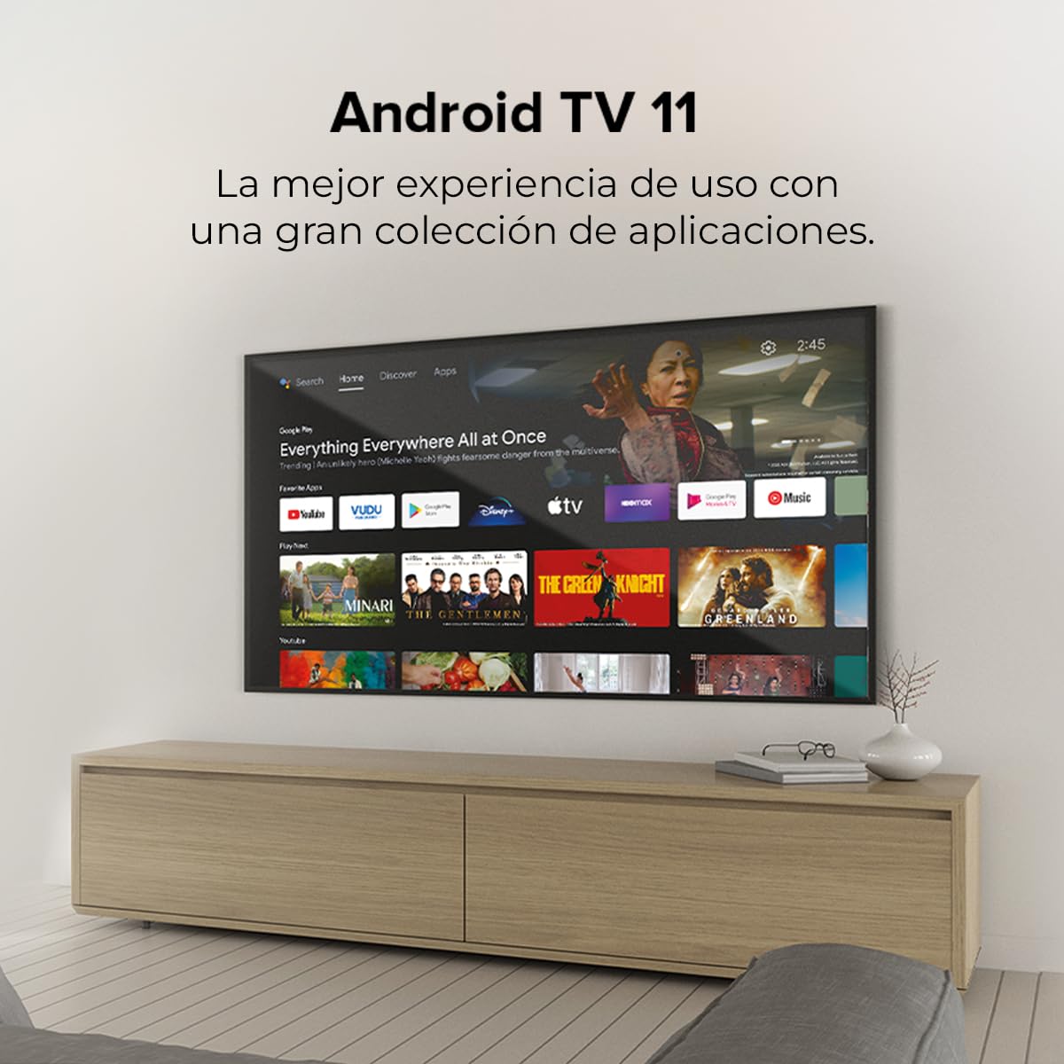 Cecotec Televisor QLED 70" Smart TV V1Z+ Series VQU11070Z+. Resolución 4K UHD, Sistema Operativo Android TV 11, Subwoofers, Chromecast, HDR10+, Google Voice Assistant