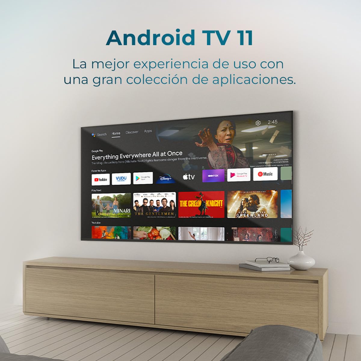 Cecotec Televisor QLED 70" Smart TV V1Z+ Series VQU11070Z+S. Resolución 4K UHD, Sistema Operativo Android TV 11, Subwoofers, Chromecast, HDR10+, Asistente de Voz de Google