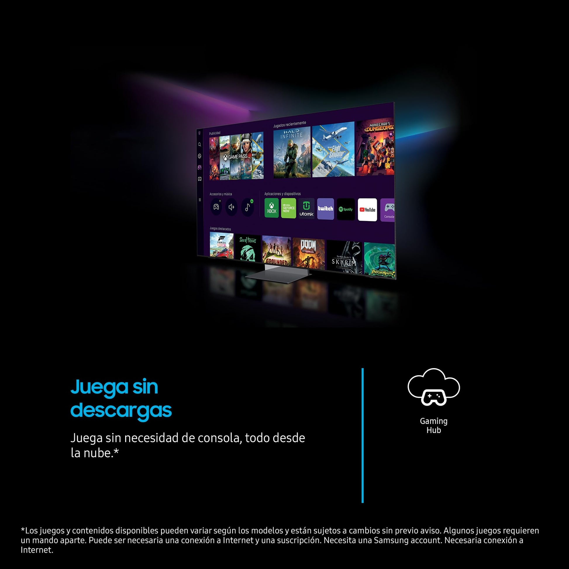 Samsung TV 75 Pulgadas Crystal UHD U7025F 4K Smart TV, Colores increíbles con Crystal Processor 4K, Escucha Todos los Altavoces con Q-Symphony, Datos protegidos Knox Security y Gaming Hub